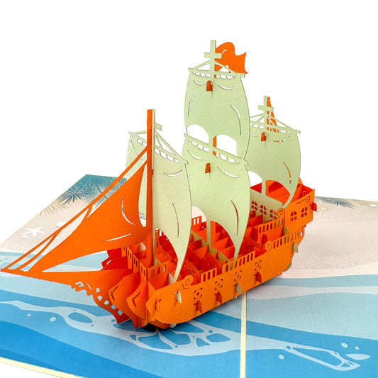 3D Happy Birthday Sailing Ship