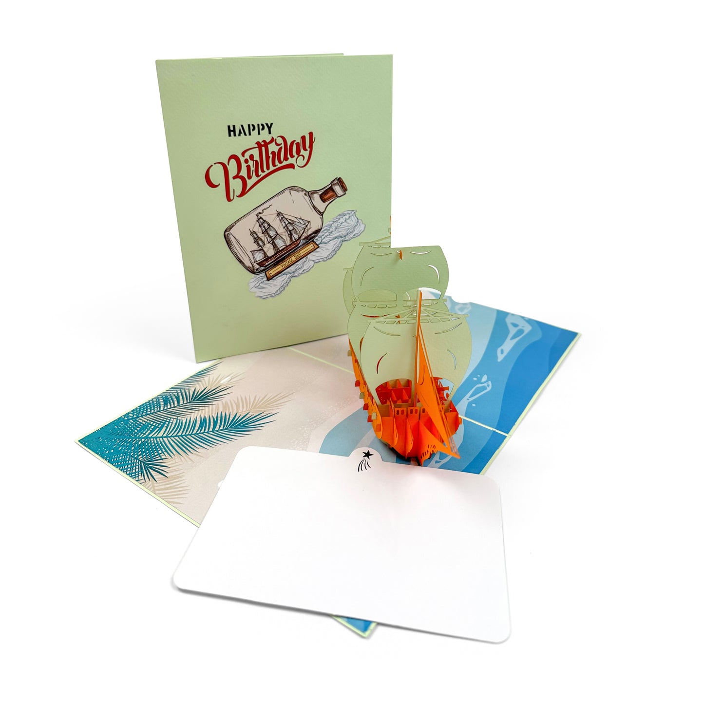 3D Happy Birthday Sailing Ship