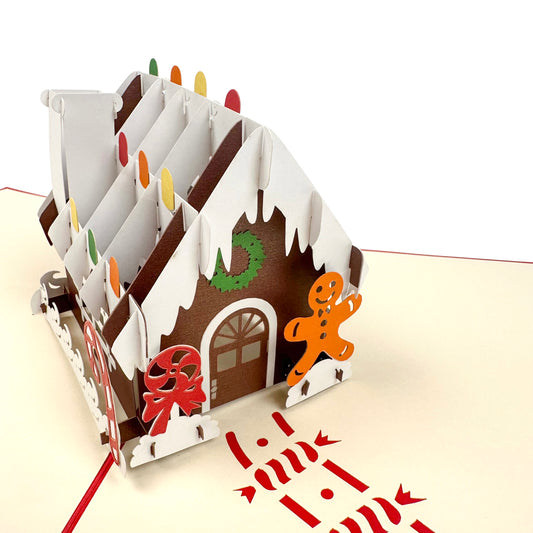 Christmas Gingerbread House #D Popup Greeting Card #2