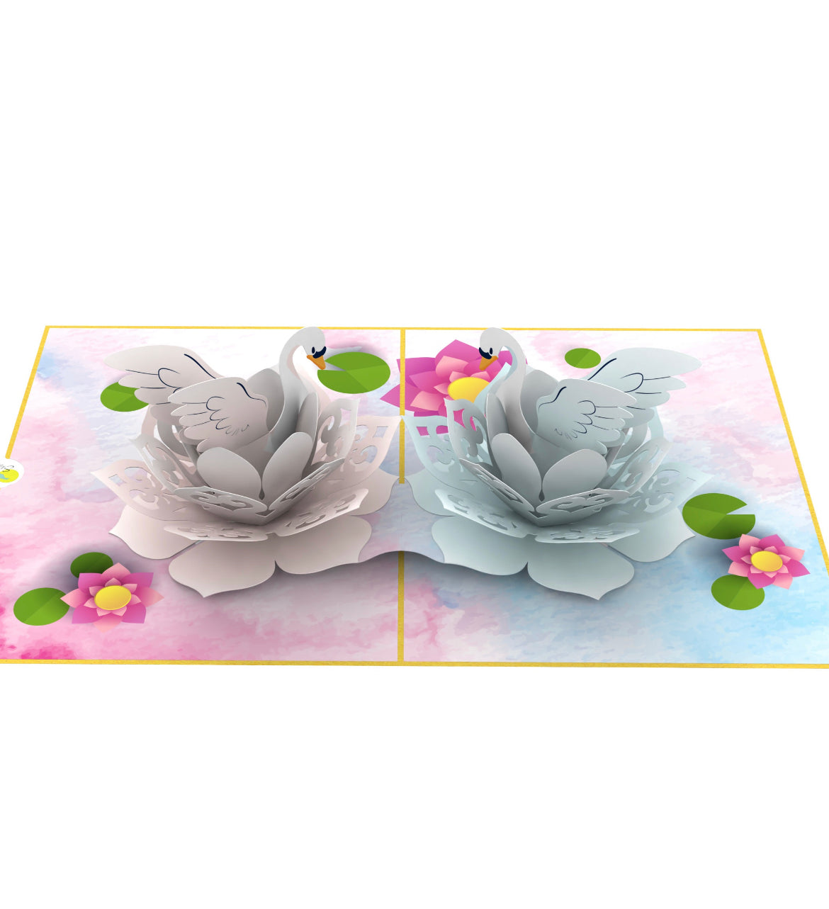 Elegant Swans 3D Card