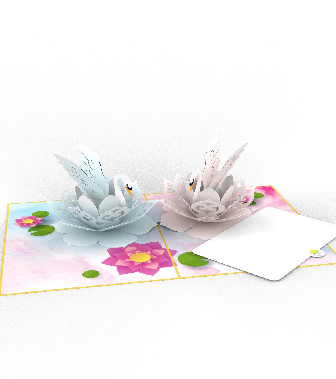 Elegant Swans 3D Card