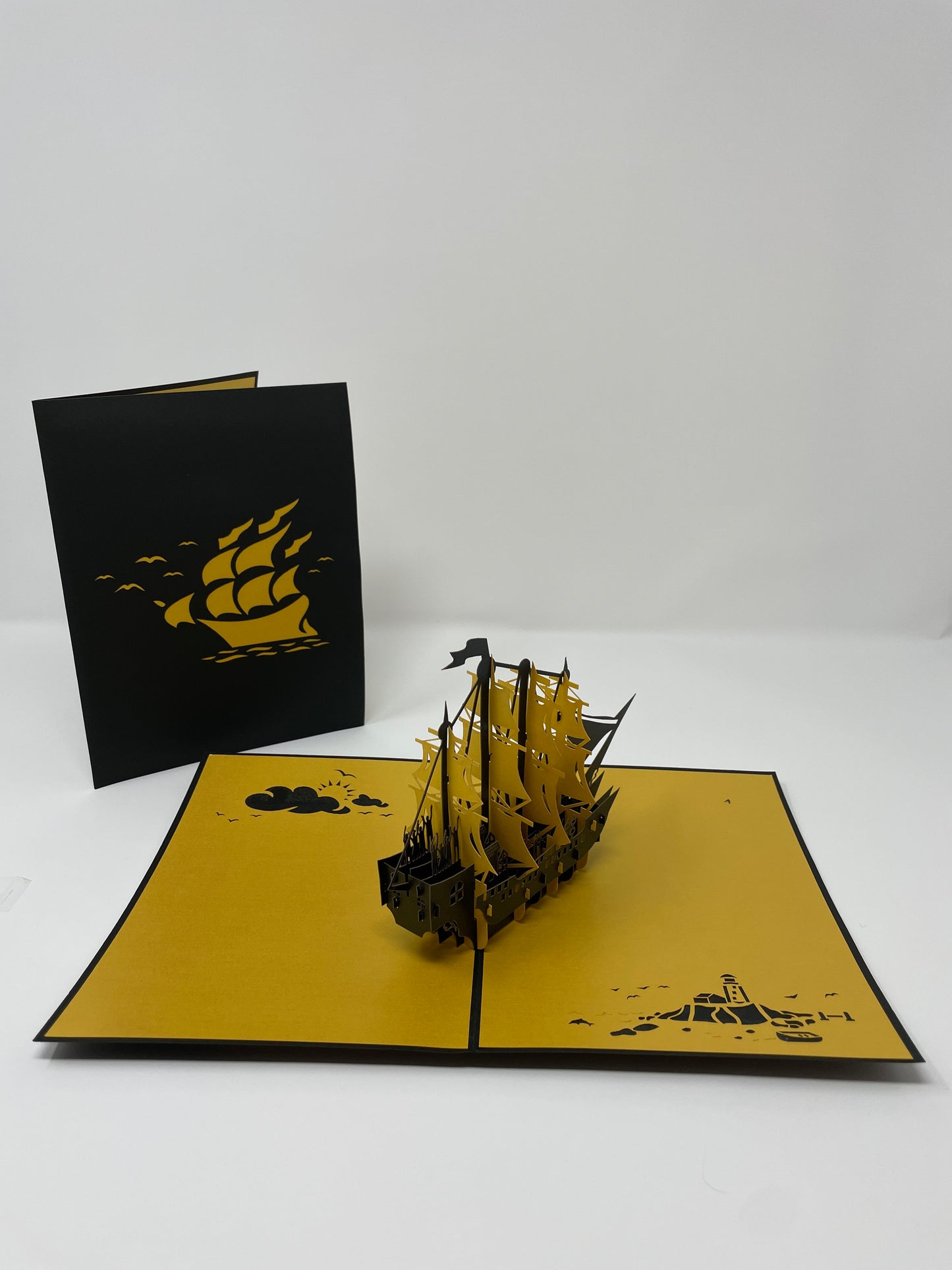 3D PopUp Cards Sailing Ship