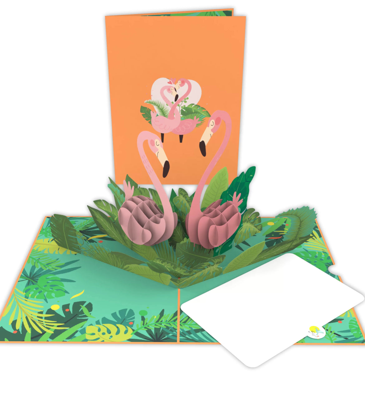 Fanciful Flamingos 3D PopUp Card