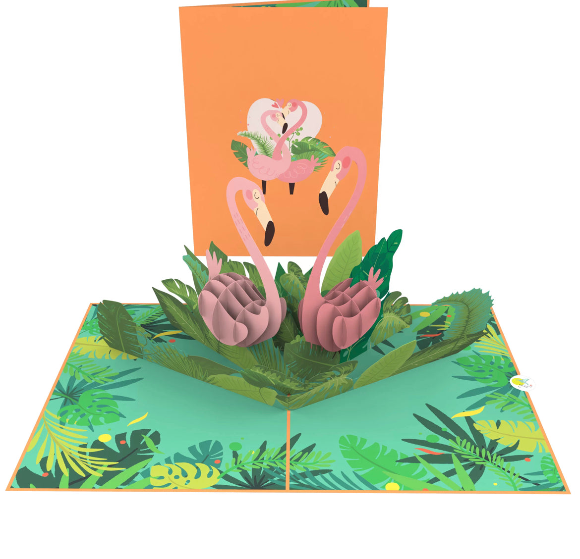 Fanciful Flamingos 3D PopUp Card