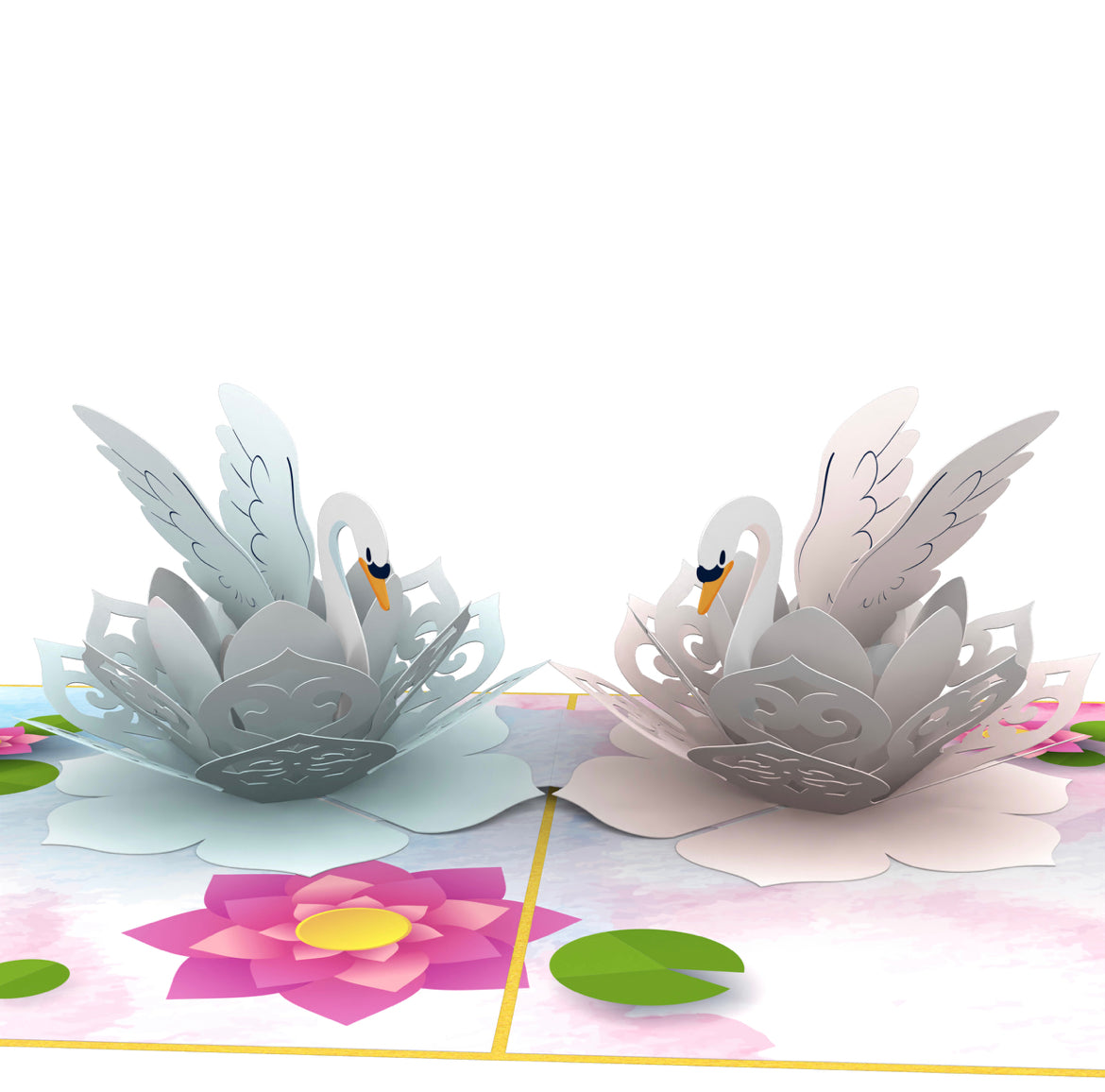 Elegant Swans 3D Card