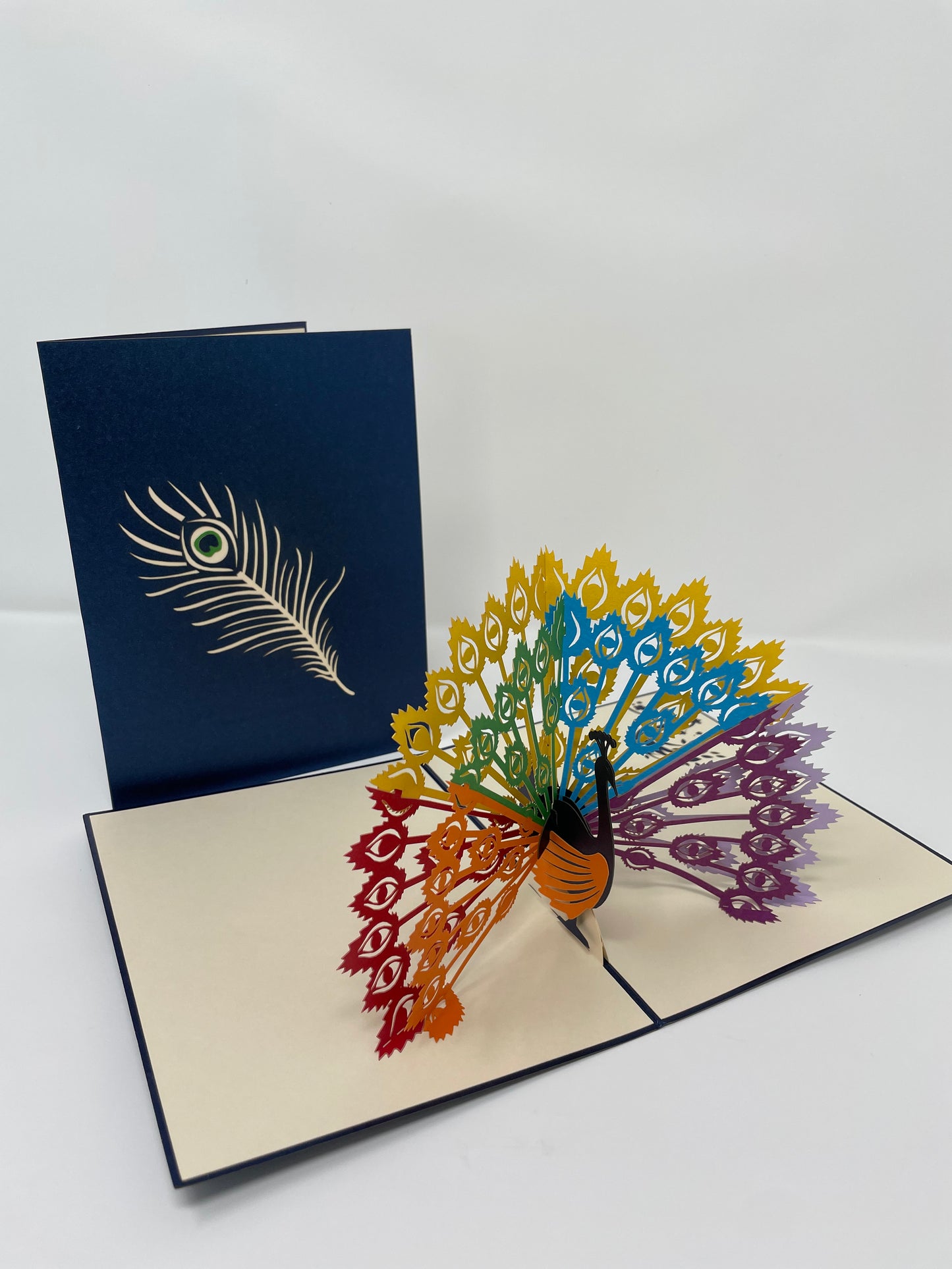 Proud Peacock 3D Card