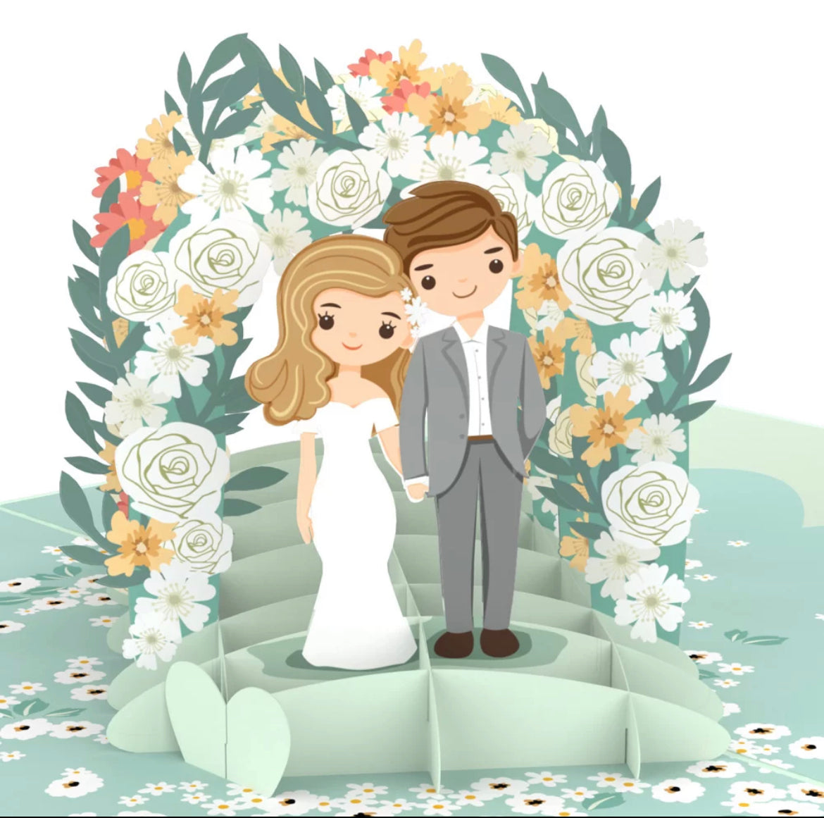 Lovely Wedding Day 3 D PopUp Card