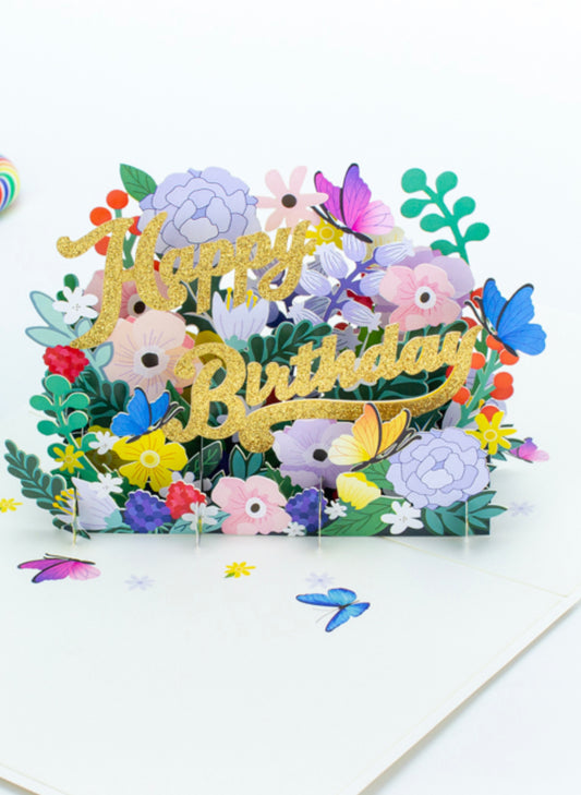 Beautiful Floral Happy Birthday Card