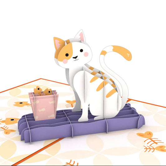 Curious Kitty 3D PopUp Card