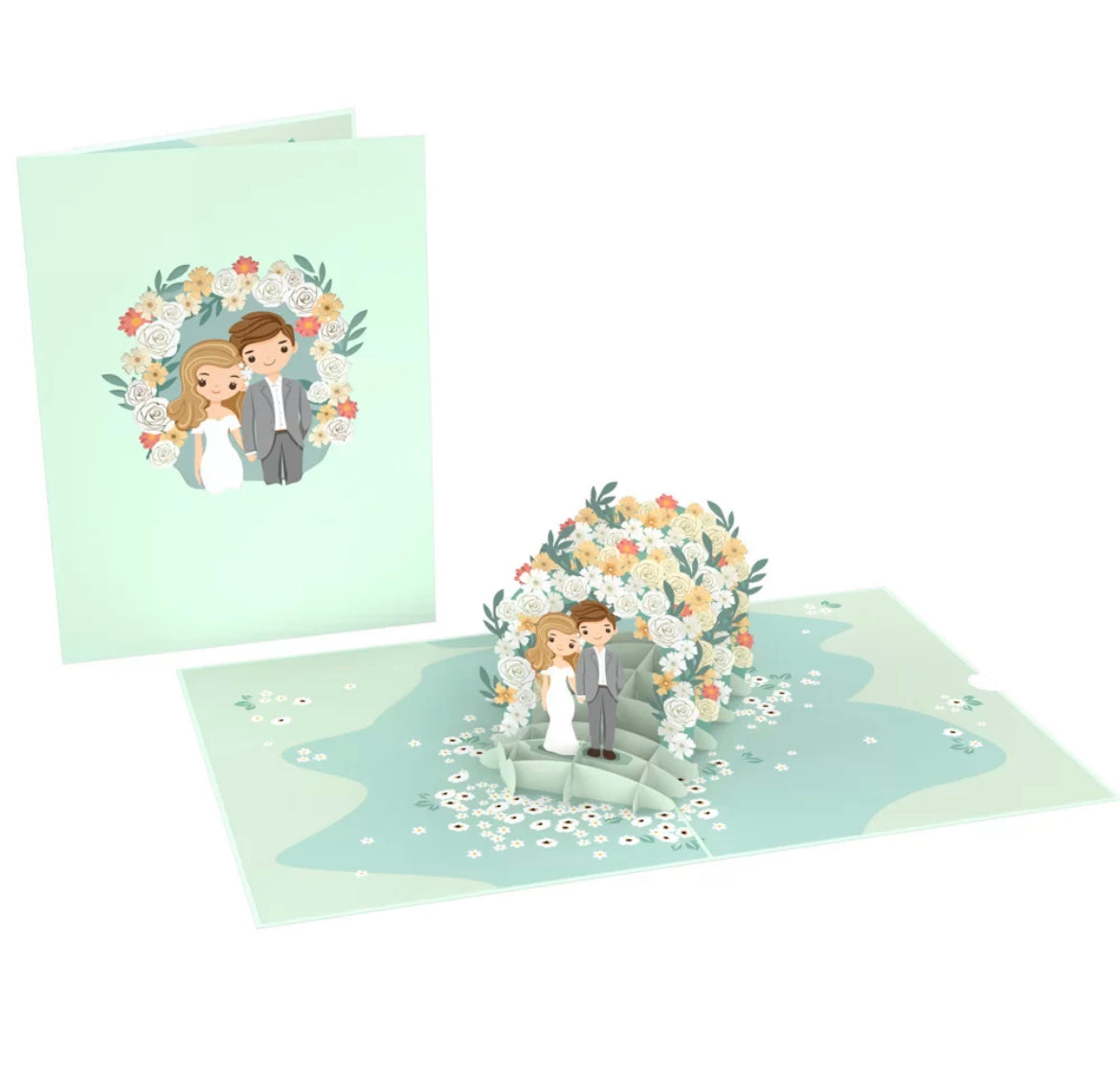 Lovely Wedding Day 3 D PopUp Card