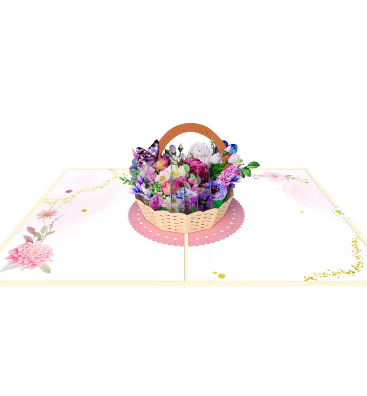 Beautiful 3D Flower Basket PopUp Card #1