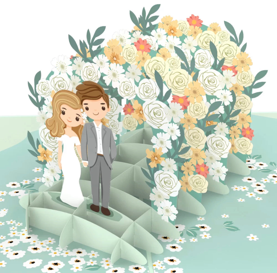 Lovely Wedding Day 3 D PopUp Card