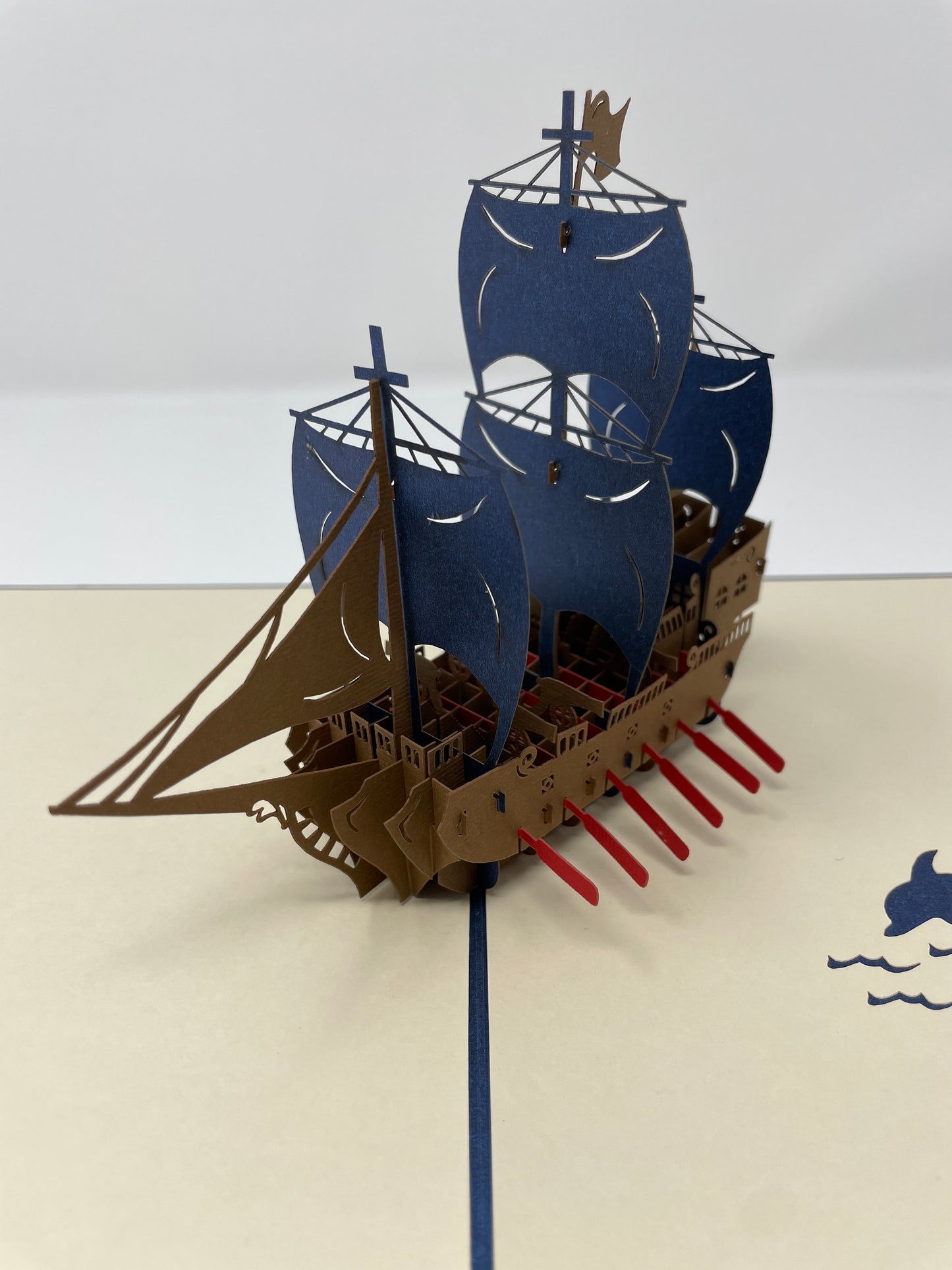 Classic 3D Viking Ship PopUp Card