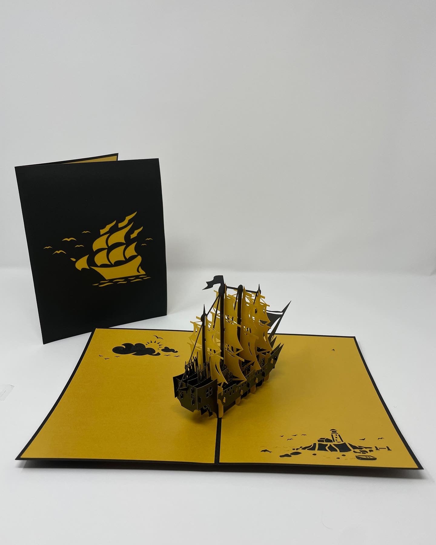 3D PopUp Cards Sailing Ship