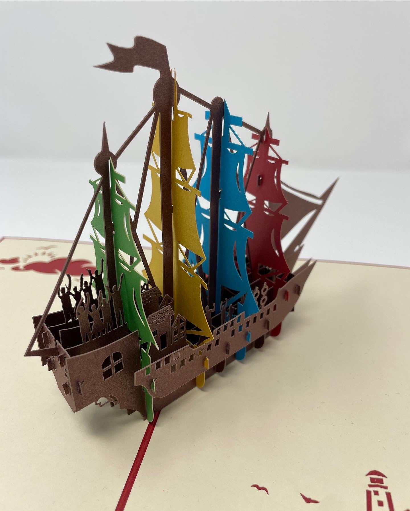 Colorful 3D Sailing Ship