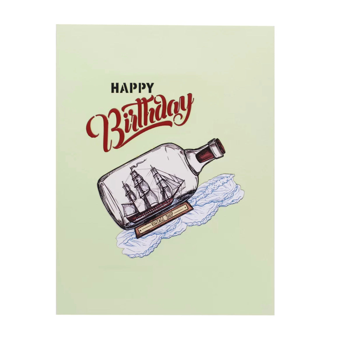 3D Happy Birthday Sailing Ship